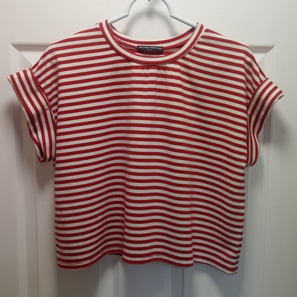 Brandy Melville Tops - Brandy Melville Red & White Stripes Shirt